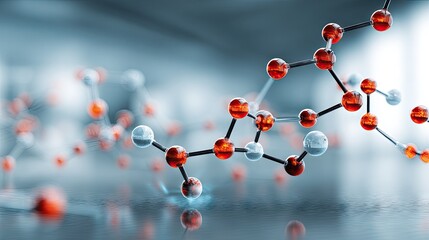 Molecular structure model abstract background for science and technology