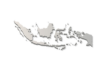 Modern Vector Map Illustration of Indonesia with 3D Geometric Elements Style for Geographic Visualizations