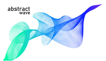 Modern Abstract Wave Design with Vibrant Gradients and Clean White Background