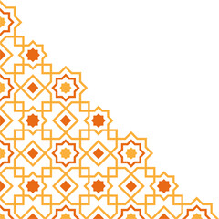 Geometric corner decoration in Islamic style