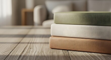 A stack of colorful books on a rustic wooden table in a sunlit home, symbolizing education and a mentoring journey concept for National Mentoring Month.