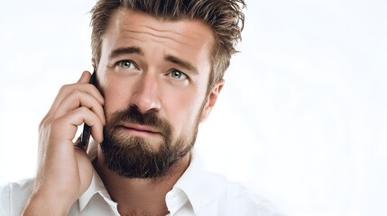 Professional man having a business call