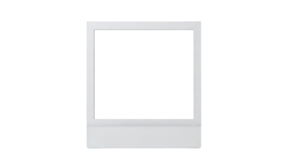 Blank polaroid instant photo frame isolated on transparent background, empty square picture template for memory, scrapbook and creative photo mockup design, PNG