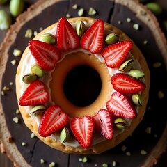 cake with strawberries and chocolate