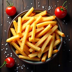 french fries with ketchup and mustard