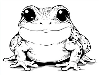hand drawn sketch of a frog.