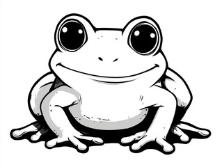 hand drawn sketch of a frog.