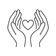 Obraz premium Hands Holding Heart for Love and Care