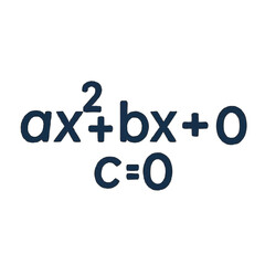 Quadratic Equation Symbol Vector