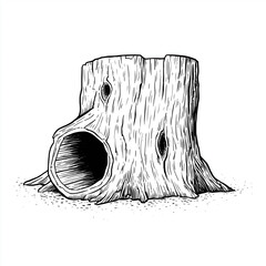 hand drawn sketch of a deadwood