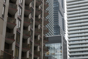 Fototapeta premium Humber Polytechnic Downtown sign on building located at 59 Hayden St, Toronto (viewed from Bloor St E)