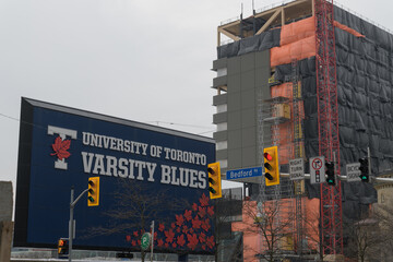 Fototapeta premium billboard outside Varsity Centre, a stadium and play field at the University of Toronto, 299 Bloor St W, Toronto