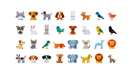 Fototapeta premium set of animal icon