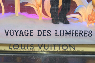 Fototapeta premium holiday display at Louis Vuitton, a leather goods store, located at 150 Bloor St W, at 89 Avenue Yorkville, Toronto