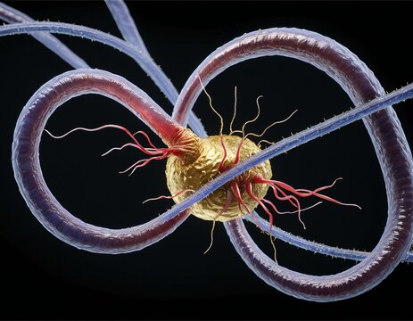 Microscopic Biostructure in Vivid Colors. - Powered by Adobe