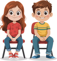 girl and boy in jeans