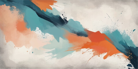 Abstract watercolor background with world map vector illustration of nature, blue paint, and grunge texture © suriyaakter