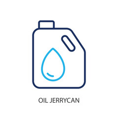 Oil jerrycan thin line icons. Original vector illustration.