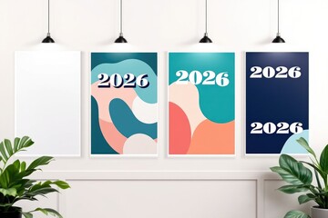 Mockup of posters on a wall