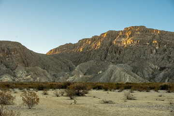 Flat Desert Area Before Climbing Into The Hills Of Mesa De Anguila