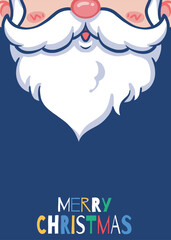 Santa Claus Beard Close-Up, Minimalist Christmas Greeting Card