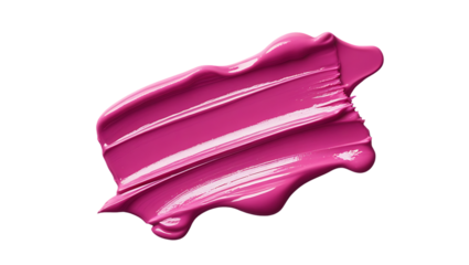 Vibrant Pink Paint Stroke on Black Background