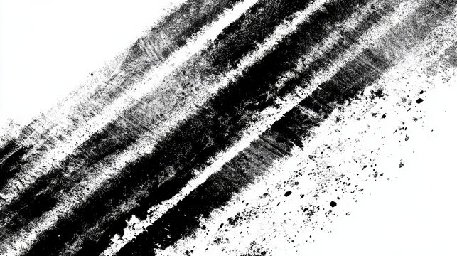an abstract design featuring two distinct styles of art. on the left side, there's a bold, monochromatic stripe pattern that is black and white, evoking a sense of dynamism with its curved lines