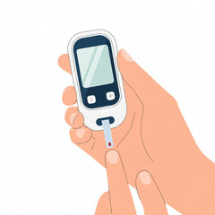 Blood Glucose Monitor Vector Illustration