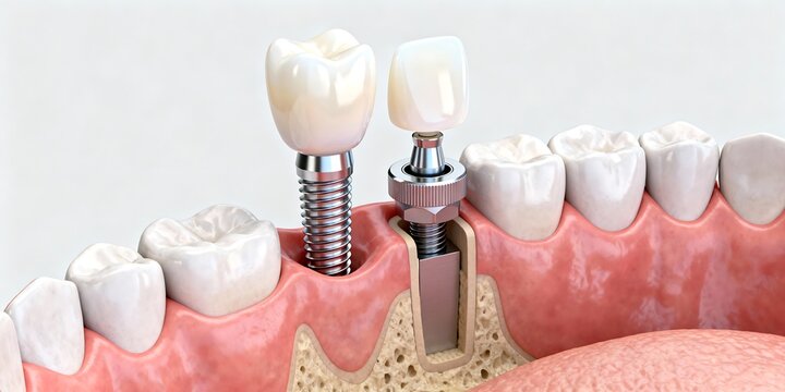 Step-by-Step Dental Implant Procedure Illustration