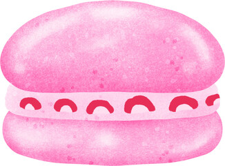 Pastel Pink Macaron with strawberry Filling