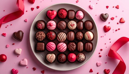 Valentines Day Chocolate Assortment - A Sweet Treat.