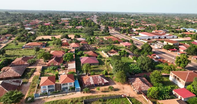 Calm and Bright &ndash; Drone Over an African Town