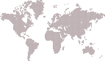 Fototapeta premium Earth map in star shape pattern. World map design with star shape dotted pattern vector infographic design. Continents and country with a stylish star shape dotted effect representing of the earth