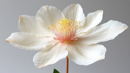 Obraz premium Creamy white flower, delicate petals