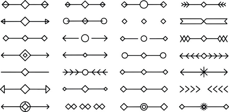 Collection of Line Separators Dividers and Design Elements