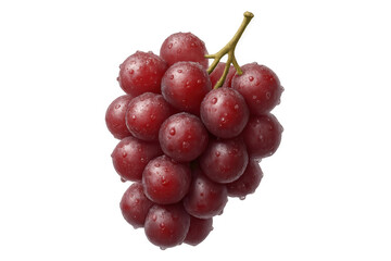 Fototapeta premium Fresh red grapes bunch with water drops, symbolizing organic healthy food and sweet natural snack