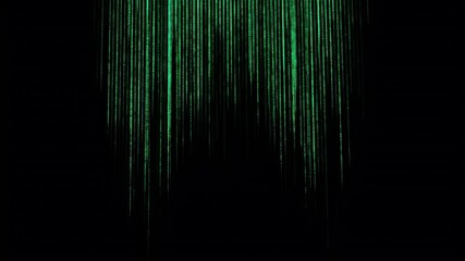 Green Matrix Digital Rain Effect Motion Graphic Loop - Powered by Adobe