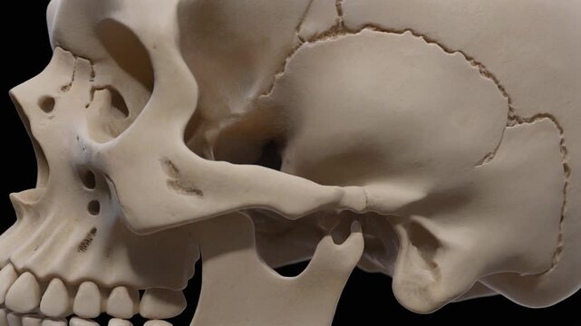 Anatomical skull model lifelike detailed structure