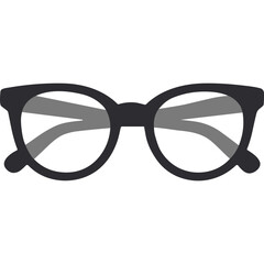 Fototapeta premium Stylish Black Eyeglasses with Round Lenses and Thick Frames Isolated on a Transparent Background Perfect for Vision Care and Fashion Accessories