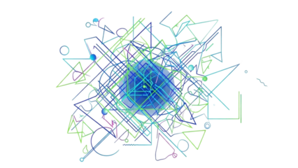 A serene yoga pose is depicted with a minimalist white outline on a solid black background.