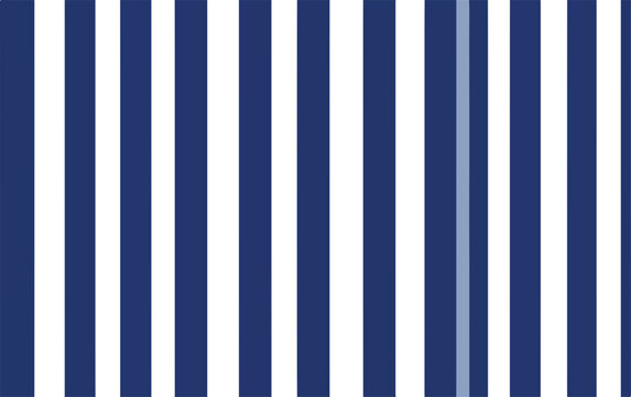 Seamless vector pattern featuring classic navy blue and white vertical stripes, with a single light blue accent stripe, perfect for backgrounds.