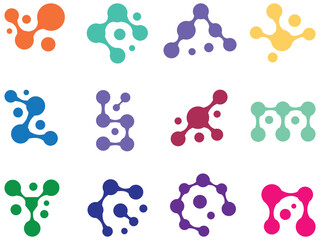 Abstract Metaball Vector Set: Fluid Geometric Shapes, Connected Molecules & Modern Liquid Dots