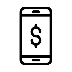 Iconic representation of a smartphone displaying a dollar symbol, depicting the future of digital finance, secure mobile banking solutions, and convenient online monetary transfers through technology