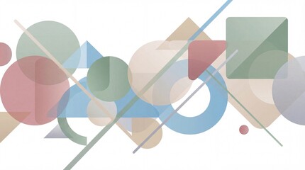 Abstract Geometric Shapes Modern Design Vector Art on White Background