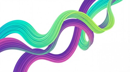 Dynamic Abstract Wavy Lines Modern Gradient Vector Art on White