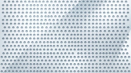 White Perforated Metal Effect Geometric Vector Background