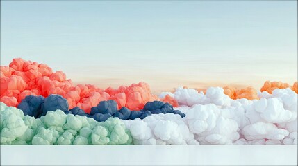 Colorful Abstract Clouds in Sky