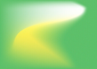 Abstract Green and Yellow Gradient Background with Soft Curved Light Wave
