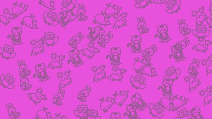 Pink cowboy characterfilled background for designs focusing on western themes, childrens parties, invitations, or cowboythemed events and promotions.