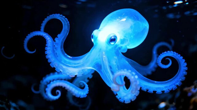 Octopus ocean sea underwater marine life animal wildlife nature aquatic tentacles invertebrate cephalopod creature blue water deep oceanography biology zoology aquarium exotic species